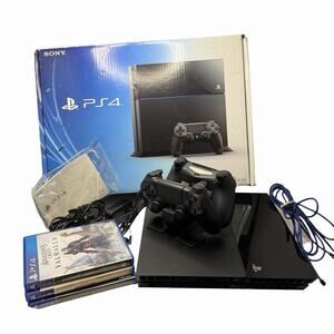 Sony PlayStation 4 PS4 500GB Controllers Games Charging Dock Box Complete Lot